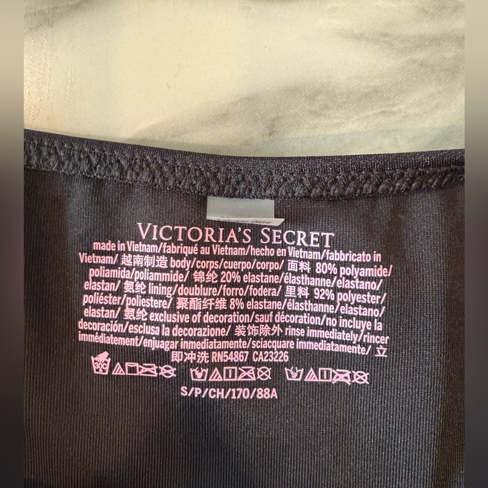 Victoria's Secret Black Halter Tie One-Piece Swimsuit - Picture 5 of 6